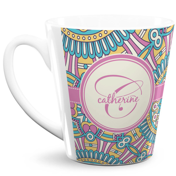 Custom Bohemian Art 12 Oz Latte Mug (Personalized)