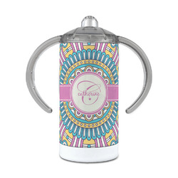 Bohemian Art 12 oz Stainless Steel Sippy Cup (Personalized)