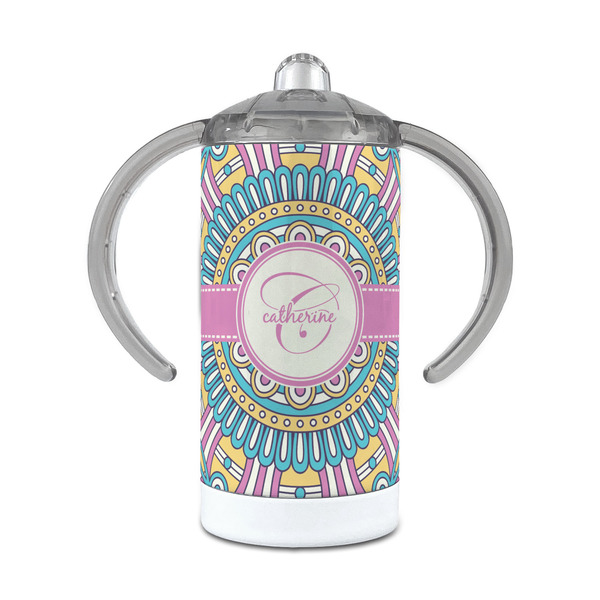 Custom Bohemian Art 12 oz Stainless Steel Sippy Cup (Personalized)