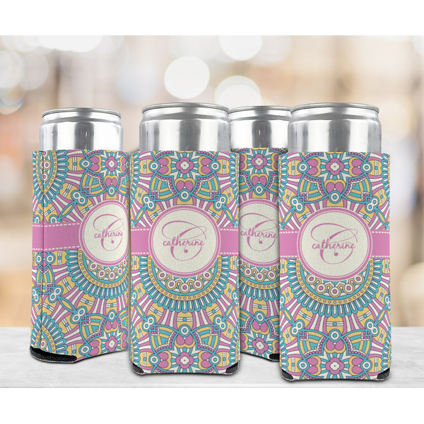 Bohemian Art 12oz Tall Can Sleeve - Set of 4 - LIFESTYLE