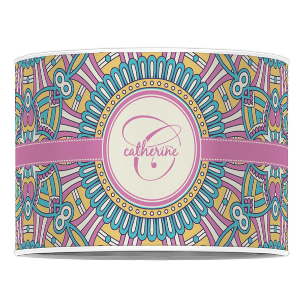 Bohemian Art 16" Drum Lampshade - FRONT (Poly Film)