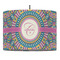 Bohemian Art 16" Drum Pendant Lamp - Fabric (Personalized)