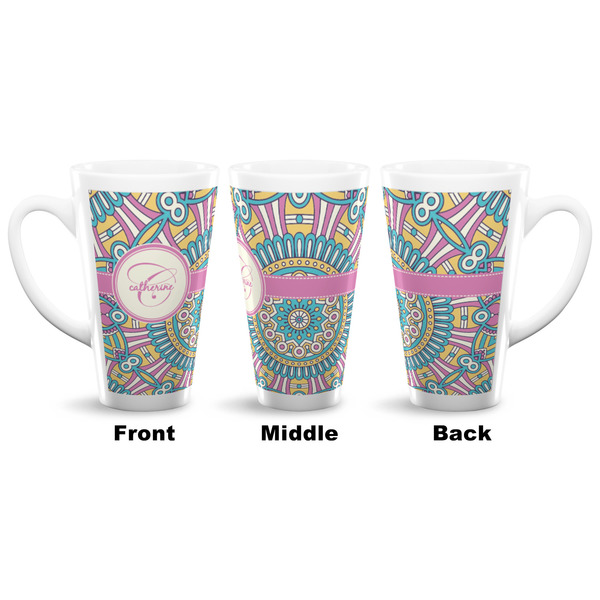 Bohemian Art 16 Oz Latte Mug - Approval