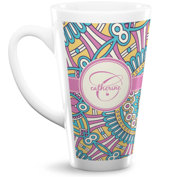 Custom Bohemian Art 16 Oz Latte Mug (Personalized)