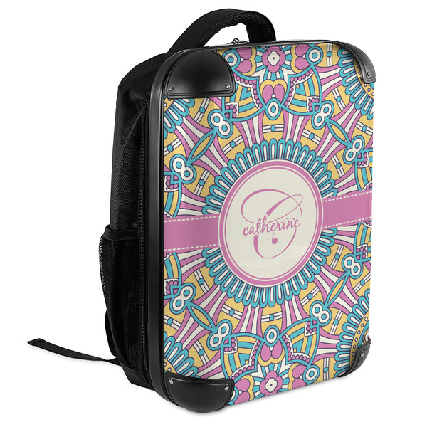 Bohemian Art 18" Hard Shell Backpacks - ANGLED VIEW