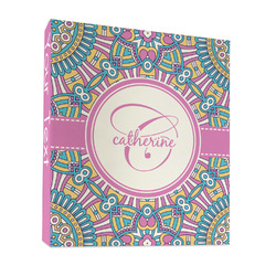 Bohemian Art 3 Ring Binder - Full Wrap - 1" (Personalized)