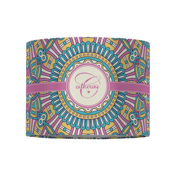 Bohemian Art 8" Drum Lampshade - FRONT (Fabric)