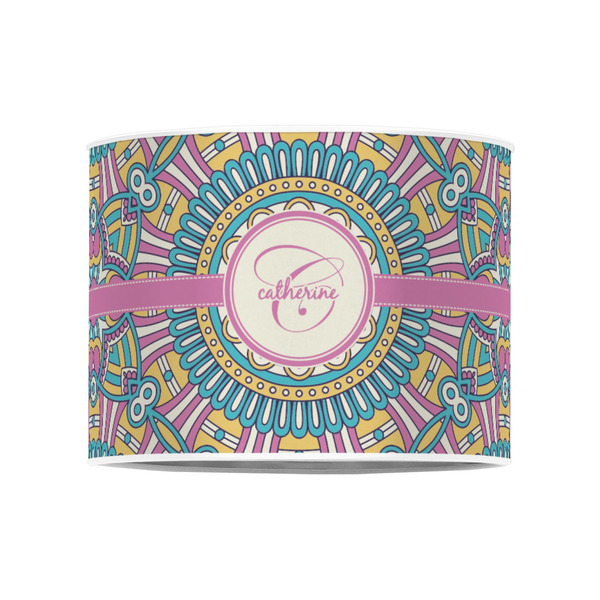 Bohemian Art 8" Drum Lampshade - FRONT (Poly Film)