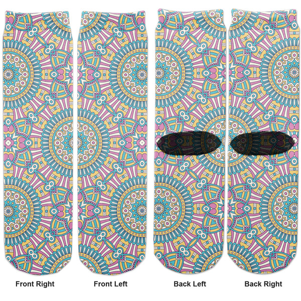 Bohemian Art Adult Crew Socks - Double Pair - Front and Back - Apvl