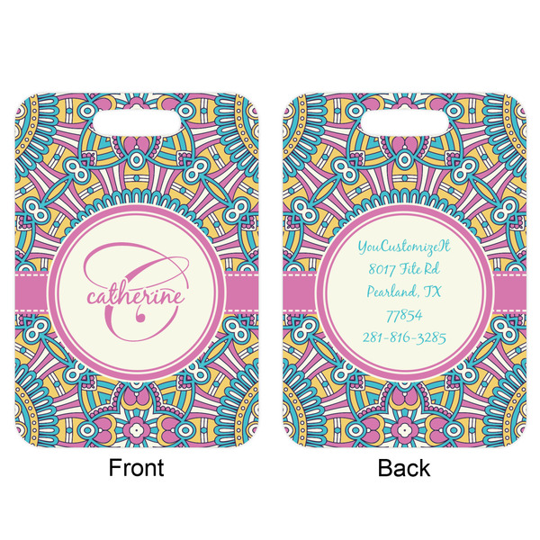 Bohemian Art Aluminum Luggage Tag (Front + Back)