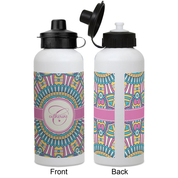 Bohemian Art Aluminum Water Bottle - White APPROVAL