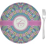 Bohemian Art 8" Glass Appetizer / Dessert Plates - Single or Set (Personalized)