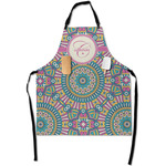 Bohemian Art Apron With Pockets w/ Name and Initial