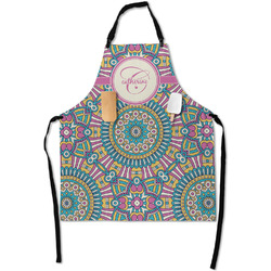 Bohemian Art Apron With Pockets w/ Name and Initial