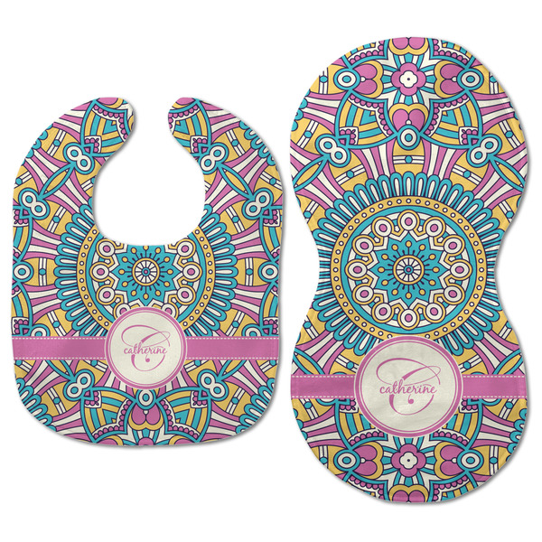 Bohemian Art Baby Bib & Burp Set - Approval (new bib & burp)