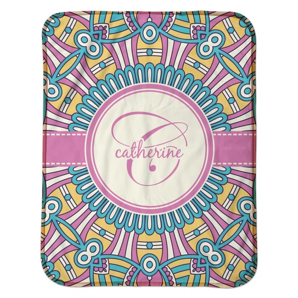 Bohemian Art Baby Sherpa Blanket - Flat