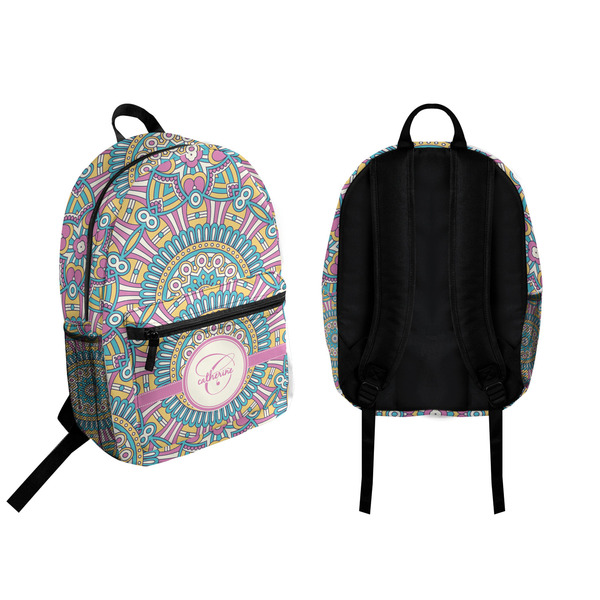 Bohemian Art Backpack front and back - Apvl