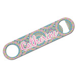 Bohemian Art Bar Bottle Opener w/ Name and Initial