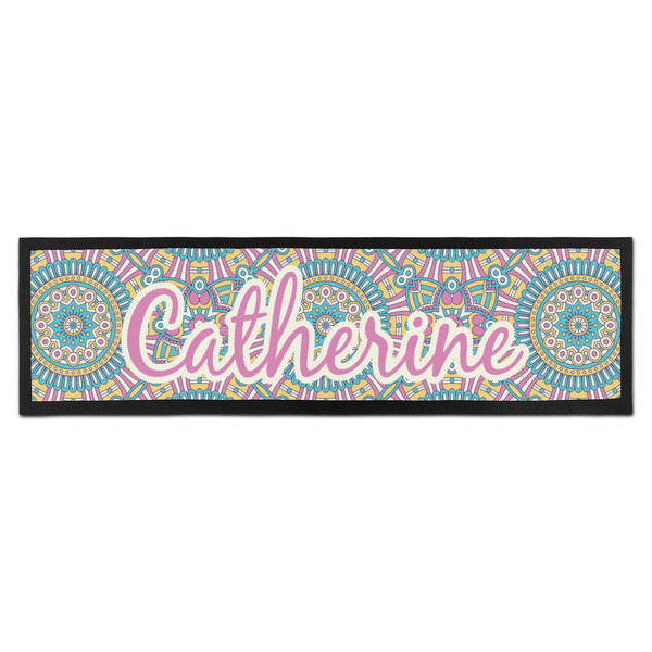 Custom Bohemian Art Bar Mat - Large (Personalized)
