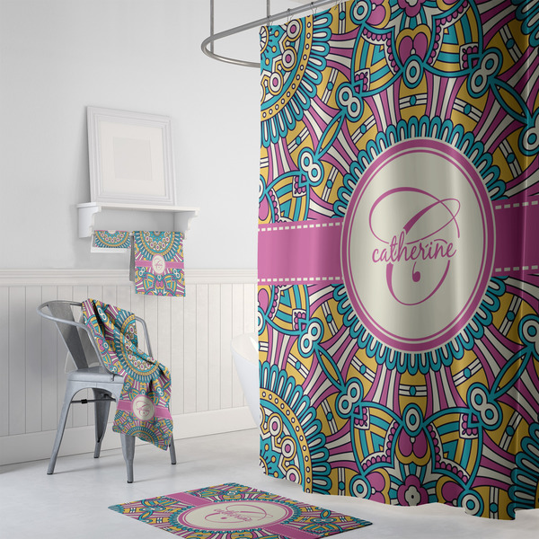 Bohemian Art Bath Towel Sets - 3-piece - In Context