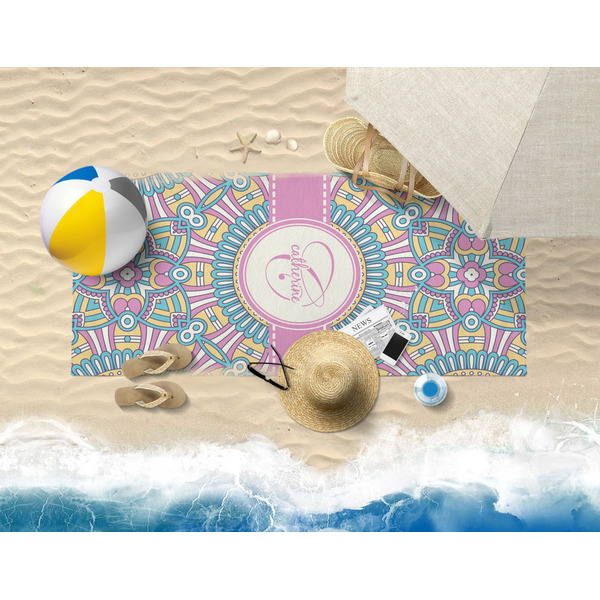 Bohemian Art Beach Towel Lifestyle