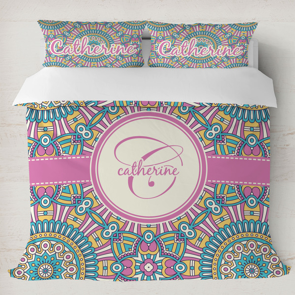 Custom Bohemian Art Duvet Cover Set - King (Personalized)