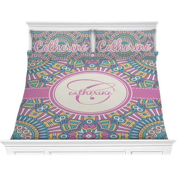 Custom Bohemian Art Comforter Set - King (Personalized)