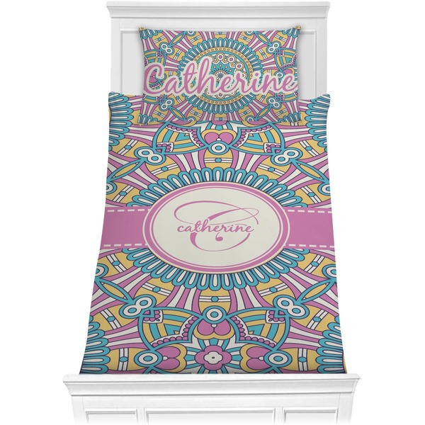 Custom Bohemian Art Comforter Set - Twin (Personalized)