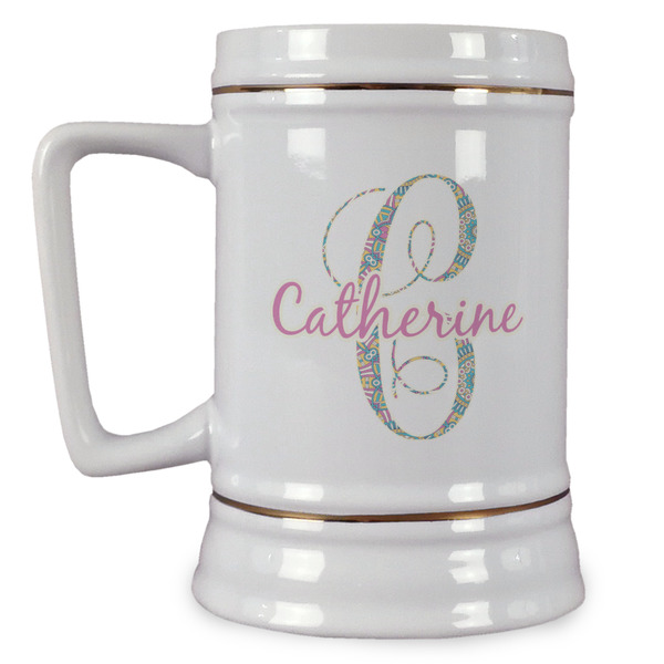 Custom Bohemian Art Beer Stein (Personalized)