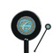 Bohemian Art Black Plastic 5.5" Stir Stick - Round - Closeup