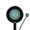 Bohemian Art 5.5" Round Plastic Stir Sticks - Black - Single Sided (Personalized)