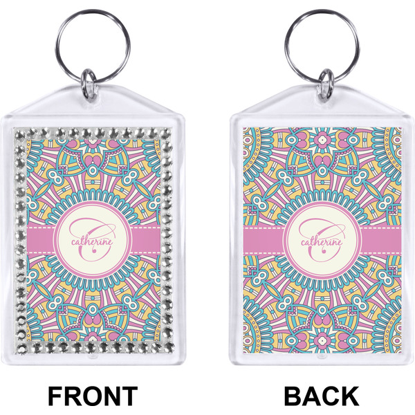 Bohemian Art Bling Keychain (Front + Back)