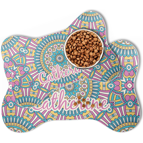 Bohemian Art Bone Shaped Dog Mats - MAIN