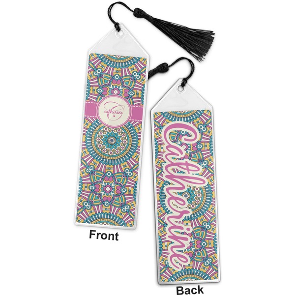 Bohemian Art Bookmark with tassel - Front and Back