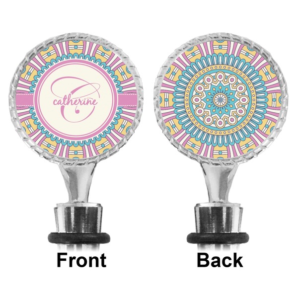 Bohemian Art Bottle Stopper - Front and Back