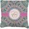 Bohemian Art Faux-Linen Throw Pillow 18" (Personalized)
