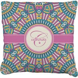 Bohemian Art Faux-Linen Throw Pillow 20" (Personalized)