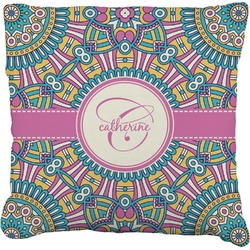 Bohemian Art Faux-Linen Throw Pillow 26" (Personalized)
