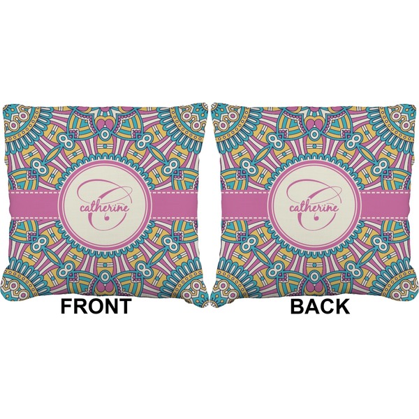 Bohemian Art Burlap Pillow Approval