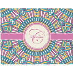 Bohemian Art Woven Fabric Placemat - Twill w/ Name and Initial