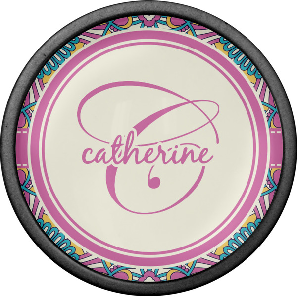 Bohemian Art Cabinet Knob - Black - Front