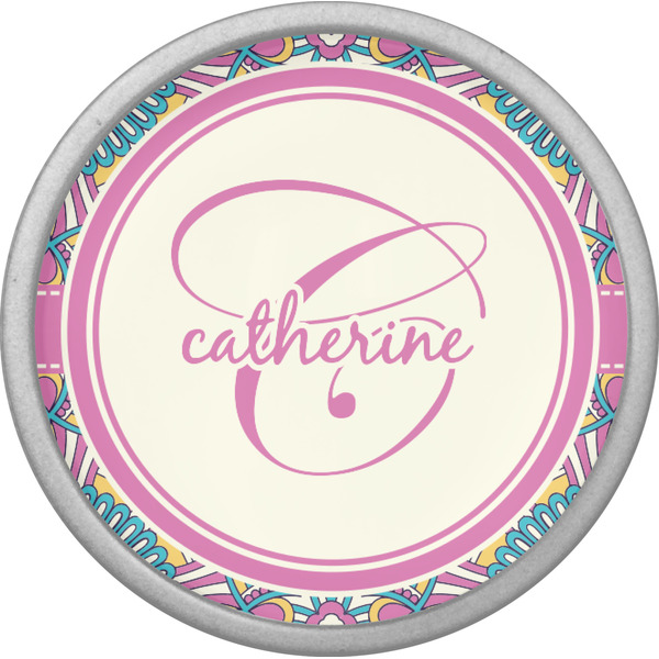 Bohemian Art Cabinet Knob - Nickel - Front