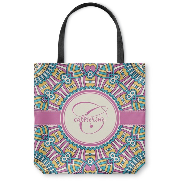 Custom Bohemian Art Canvas Tote Bag - Small - 13"x13" (Personalized)