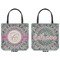 Bohemian Art Canvas Tote - Front and Back