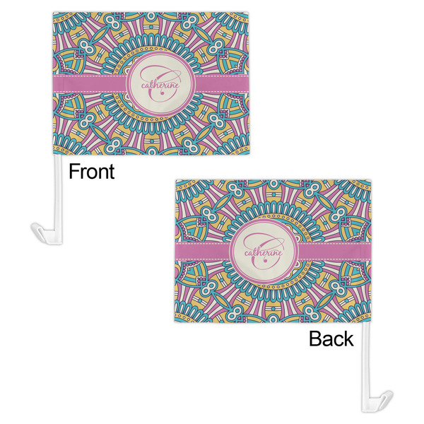 Bohemian Art Car Flag - 11" x 8" - Front & Back View
