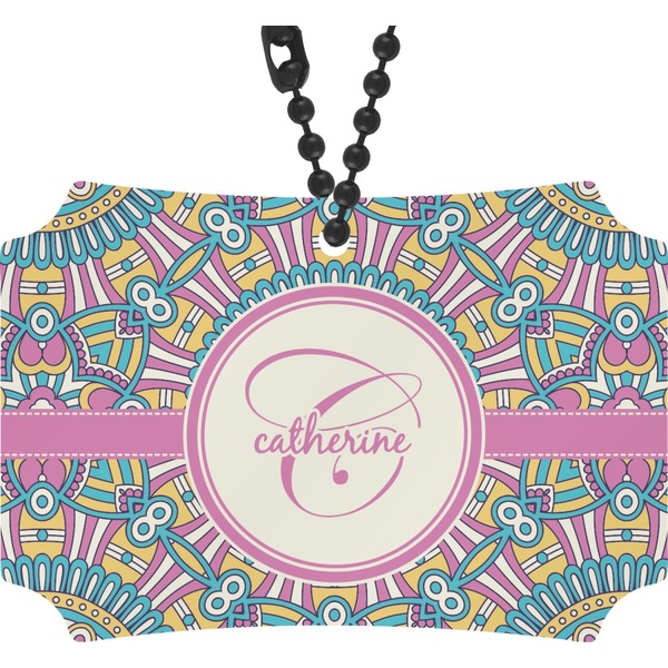 Custom Bohemian Art Rear View Mirror Ornament (Personalized)