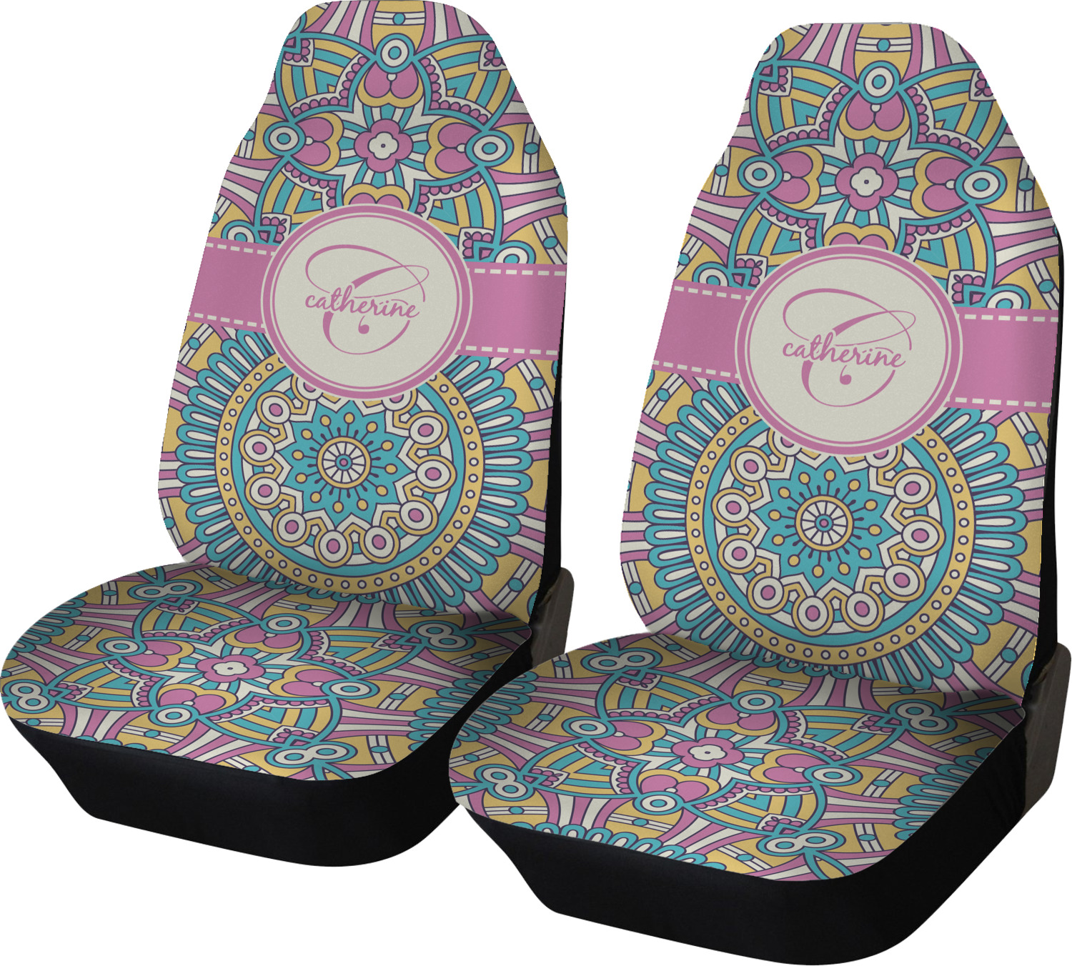 Bohemian Art Car Seat Covers (Set of Two) (Personalized) YouCustomizeIt
