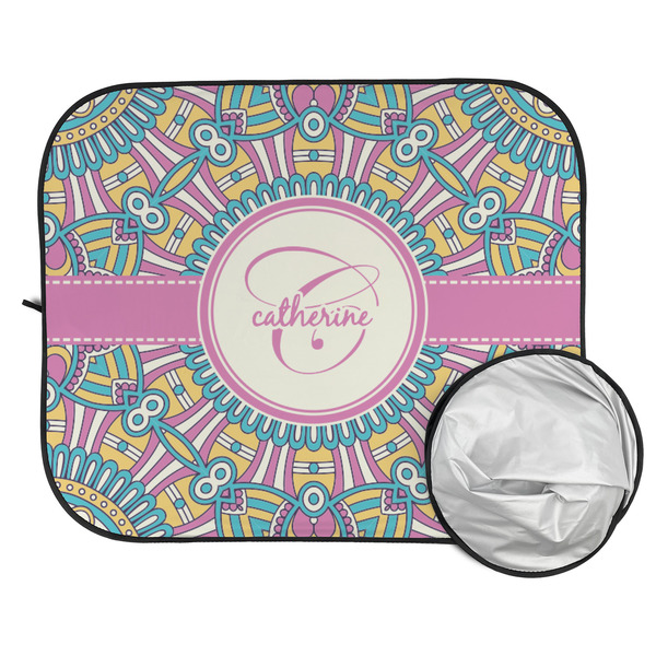 Bohemian Art Car Sun Shades - FOLDED & UNFOLDED