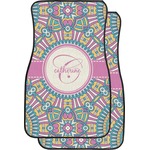 Bohemian Art Car Floor Mats (Front Seat) (Personalized)