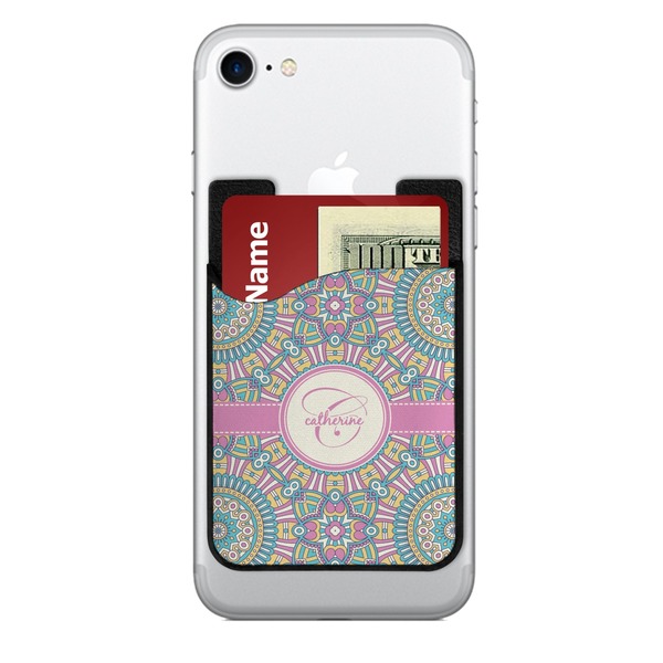 Custom Bohemian Art 2-in-1 Cell Phone Credit Card Holder & Screen Cleaner (Personalized)